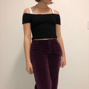 Brandy Melville Black off the shoulder top